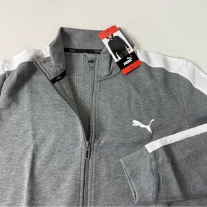 Puma Men’s Athletic Track Jacket Mesh Jersey Knit Cotton Blend NWT